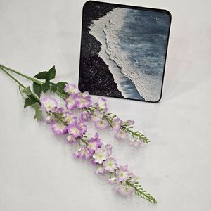Flor de Delphinium Artificial de Seda Qianhe de 2 Ramas para Decoración de Bodas, Exteriores y Habitaciones - Product Image 2
