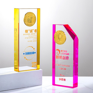Crystal <b>Trophies</b> Uv Printed Laser <b>Engraved</b> Durable Conference Awards Business Gifts - Product Image 4