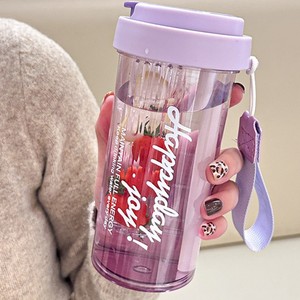 Hervidor de agua de plástico de gran capacidad al por mayor, taza portátil para niñas, botella de agua de alta bebida directa para primavera y verano al aire libre - Product Image 6