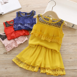 Juego de 2 Piezas de Ropa Infantil, Trajes Anarkali con Camisa de Manga con Encaje, Ropa de Diseño para Niños al por Mayor - Product Image 4