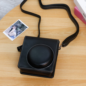 Sac en cuir PU pour appareil photo instantané pour <span class=keywords><strong>Instax</strong></span> <span class=keywords><strong>Mini</strong></span> <span class=keywords><strong>40</strong></span> sac en cuir PU avec poche et bandoulière réglable - Product Image 3