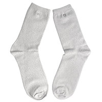 Chaussettes électrodes TENS/EMS Konmed KM407 en fibre argentée conductrice avec contrôle manuel filaire pour réflexologie plantaire et massage améliorant la circulation sanguine