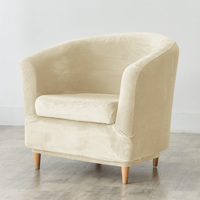 Housse de Canapé-Fauteuil Baignoire Velours Extensible Douce pour Fauteuil Club Individuel, Canapé, Chaise, Bar, Comptoir avec Housse de Siège pour Maison et Hôtel
