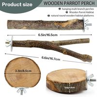 Perchoirs pour oiseaux en bois naturel, accessoires durables pour oiseaux de compagnie, plateforme et support solides pour perroquets