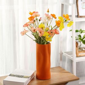 Bouquet de 3 têtes d'anémones artificielles floquées de haute qualité pour la décoration intérieure - Product Image 4