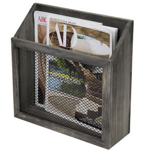 Porta Riviste e Carta da Parete in Legno, Organizzatore per Ufficio e Casa - Product Image 3