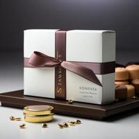 Boîtes d'emballage carrées vides en carton ondulé recyclable pour fruits secs, chocolats, cadeaux de fêtes, mini pralines, boîte à chocolat