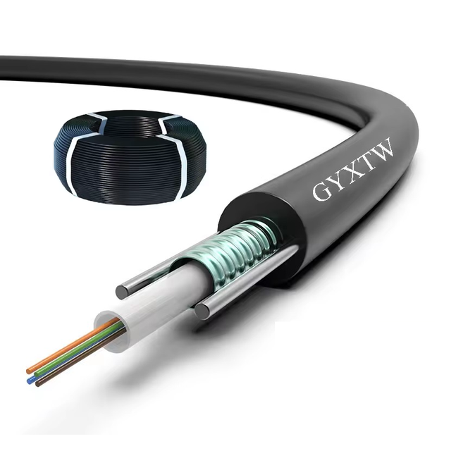 GYXTW Armored Fiber Optic Cable G652D Single Mode 2-24 Core Outdoor Direct Burial HDPE/LSZH Sheath Telecom Communication Use