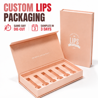 Boîte cadeau magnétique personnalisée pour tubes de rouge à lèvres, emballage réutilisable avec fermeture sécurisée, présentoir de luxe pour marques