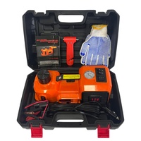Cric hydraulique électrique 5T 12V avec pompe de gonflage de pneus, kit de levage de voiture automatique 3-en-1 pour SUV, berline et véhicule tout-terrain