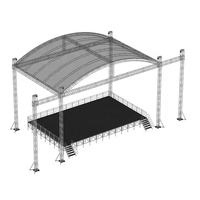 Estructura de Techo de Aluminio Galvanizado con Soporte para Pantalla LED para Escenarios y Producciones Escénicas