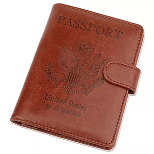 Slim Print <b>Passport</b> Holder <b>Wallet</b> Luggage Tag Gift Set Custom Rfid Pu Leather Travel <b>Passport</b> Holder Cover - Product Image 2