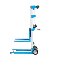 Chariot élévateur à main avec plateforme de travail, mini treuil à contrepoids en aluminium de qualité supérieure, capacité de 500 lb, élévateur de conduits STD-227