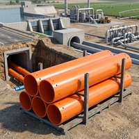 Tuyau de canalisations hydrauliques en PEHD de grand diamètre pour le transfert d'eau transrégional, pipeline en PEHD résistant aux tremblements de terre