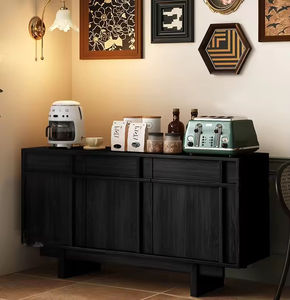 Mueble de Comedor Moderno de Madera Maciza, Mueble de Almacenamiento Estilo Francés, Mueble de Pared para Sala de Estar o Cocina, Gran Capacidad, Fácil de Instalar - Product Image 1