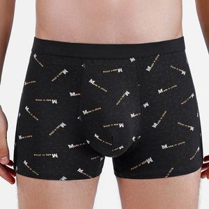 Hot-selling Cotton Large Size Underwear Monogram Printed Mid-waist Boys <b>Boxer</b> Breathable Plus Size Men's <b>Boxers</b> - Product Image 2