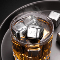 Meilleures ventes : Pierres à whisky écologiques de haute qualité, réutilisables, en acier inoxydable, avec logo personnalisé, en gros