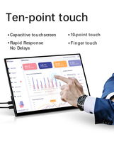 Monitor Portátil OLED IPS de 19 Pulgadas con Extensor de Pantalla Dual USB-C y Puertos para Control Táctil, Compatible con Mac y Windows