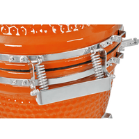 SEB 21 Barbecue Kamado Moderne en Céramique Robuste, Fumoir au Charbon de Bois, Hauteur Réglable, Sécurité Flamme, Parois Épaisses, Rétention de Chaleur