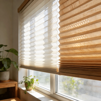 Persianas de nido de abeja día y noche, de abajo hacia arriba, opacas, impermeables para ventanas