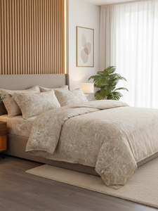 Marble Beige Cotton <b>Bedding</b> <b>Set</b> Modern Printed Bed Linen Soft Elegant Duvet Cover <b>Set</b> OEM Supplier - Product Image 2