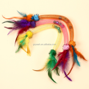 Giocattoli per Gatti con Erba Gatta, Tubi in Rete con Piume e Campanelli, Corda Interattiva Colorata per Gatti e Gattini - Product Image 5