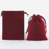 Pochette de luxe en velours avec cordon de serrage pour bijoux, écouteurs, chargeur de batterie externe, sac de rangement pour téléphone portable en gros