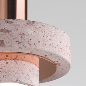 Lampadario a sospensione in terrazzo di travertino nordico, lampada a tubo lineare minimalista in marmo di alta qualità per sala da pranzo e decorazione domestica - Product Image 3