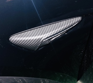 Panneaux de protection de caméra latérale en fibre de carbone ABS style HW4.0 pour <span class=keywords><strong>Tesla</strong></span> Highland <span class=keywords><strong>Model</strong></span> <span class=keywords><strong>3</strong></span> 2025 Juniper <span class=keywords><strong>Model</strong></span> Y - Product Image 4