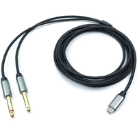 ABCCABLS type-c Double 6.35 cavalier grand câble de microphone Audio à deux cœurs puce décodeur intégrée PVC Home cinéma lecteur DVD voiture