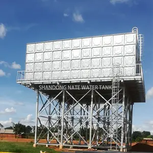 Cold Pressed Steel Bolted Type Elevated Water Tank With Stand