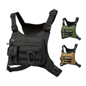 Borsa Tattica da Petto Nera per Uomo, Ideale per Corsa, Escursionismo e Sport all'Aperto, Sistema Molle EDC, Vendita Diretta dalla Fabbrica - Product Image 1