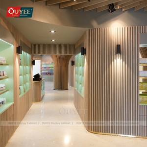 <span class=keywords><strong>Armoire</strong></span> portable moderne en bois avec lumière LED Conception de comptoir de <span class=keywords><strong>pharmacie</strong></span> écologique pour décoration intérieure Magasin de <span class=keywords><strong>pharmacie</strong></span> - Product Image 4