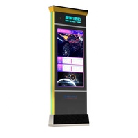 Tótem Publicitario Digital Inteligente para Exteriores, con Pantalla LCD Vertical, Legible bajo la Luz Solar, para Paradas de Autobús