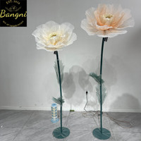 J251201 Fleurs géantes de mariage en Chine, grandes fleurs à tête volumineuse, bonnes fleurs de pissenlit, grandes fleurs à tête volumineuse en Chine, bonnes fleurs de pavot en soie géantes