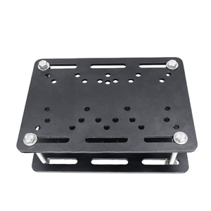 Support de poteau pour chariot élévateur et véhicule d'entrepôt, protection supérieure, double support à rotule avec grande plaque ronde, compatible avec les supports Ram - Product Image 1