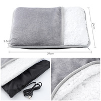 Chauffe-pieds électrique USB en flanelle lavable avec thermostat réglable pour un usage domestique en hiver