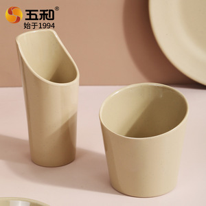 Wuhe Melamine Cup Irregular Shape Solid Color For Daily Use Hotel Tea Service - Product Image 1