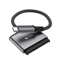 Kabel Konverter USB C ke SATA USB3.0 ke 2.5'' SATA Hard Driver Adapter Cangkang Aluminium Konverter Eksternal untuk SSD HDD