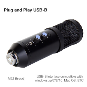 UM80Kit Microfono a Condensatore USB in Metallo per PC, per Streaming Live, YouTube e Registrazione Podcast - Product Image 4