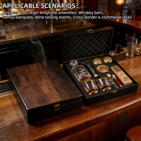 Kit de fumage de whisky – Outil de luxe pour la préparation de cocktails de bar, boîte d'aromatisation, logo personnalisable, pour les amateurs de whisky à domicile, directement de l'usine OEM