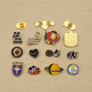 Factory custom metal soft enamel gold plated pins