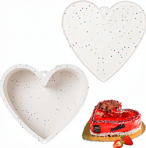 <span class=keywords><strong>Moule</strong></span> <span class=keywords><strong>en</strong></span> silicone réutilisable <span class=keywords><strong>de</strong></span> qualité alimentaire <span class=keywords><strong>en</strong></span> <span class=keywords><strong>forme</strong></span> <span class=keywords><strong>de</strong></span> cœur pour la Saint-Valentin, pour gâteaux, mousses, puddings, chocolats, résistant à la chaleur, facile à démouler - Product Image 1