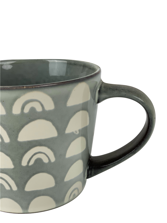 wholesale 16oz Big Reactive Glazed ceramic coffee  mug with silkscreen pattern, tea cup,  Best price custom mugs