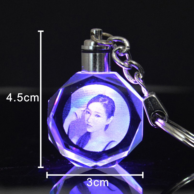 MH-Y0147 Personalized LED wedding Light Crystal key chain