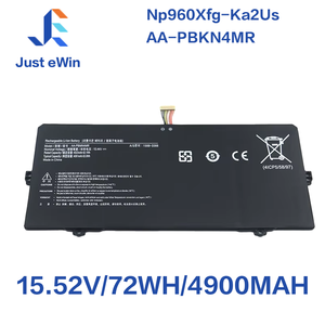 Batería de Repuesto para Portátil AA-PBKN4MR para <span class=keywords><strong>Samsung</strong></span> <span class=keywords><strong>Galaxy</strong></span> Book3 <span class=keywords><strong>Pro</strong></span> NP960XFG NP960QFG Series <span class=keywords><strong>Notebook</strong></span> Negra 15.52V 72Wh 4900mAh - Product Image 1