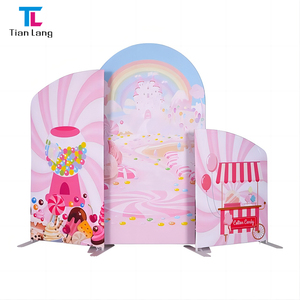TianLang Portable Aluminum Fabric 3D Pop up Displays <b>Stand</b> Tension Fabric Photo Booth <b>Backdrop</b> <b>With</b> Led Light for Party - Product Image 6