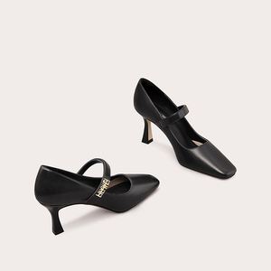 Chaussures de bureau élégantes noires pour femme, talons chaton, vente directe d'usine, talons hauts tendance - Product Image 4