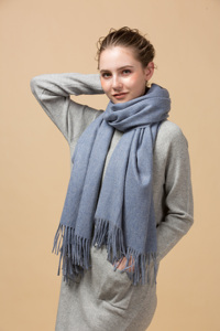 Wholesale Soft Warm Wool <b>Scarf</b> Breathable Lightweight Neck Shawls Custom Printing ODM Wool Mufflers Supplier - Product Image 3