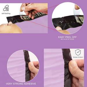 Sacs d'expédition en polyéthylène noir de haute qualité, imperméables, avec logo de marque imprimé personnalisé, pour vêtements, vente en gros - Product Image 3